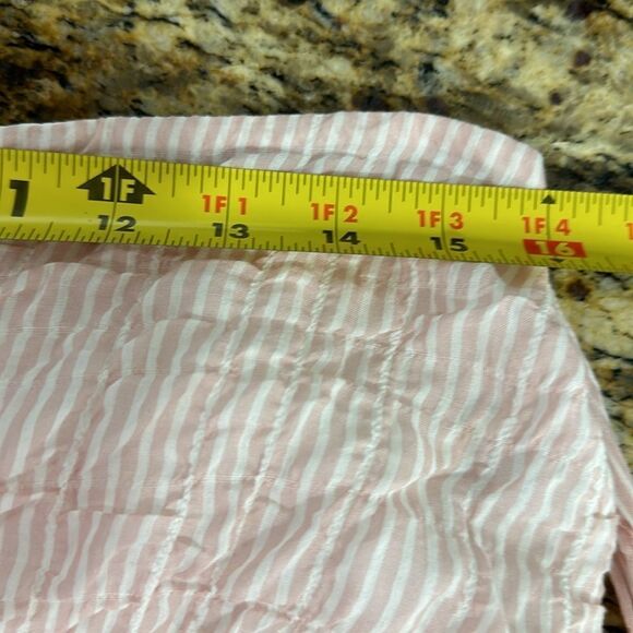 Anthropologie Cloth & Stone Pink-White Striped Mini Wrap Skirt Size M - Picture 8 of 10